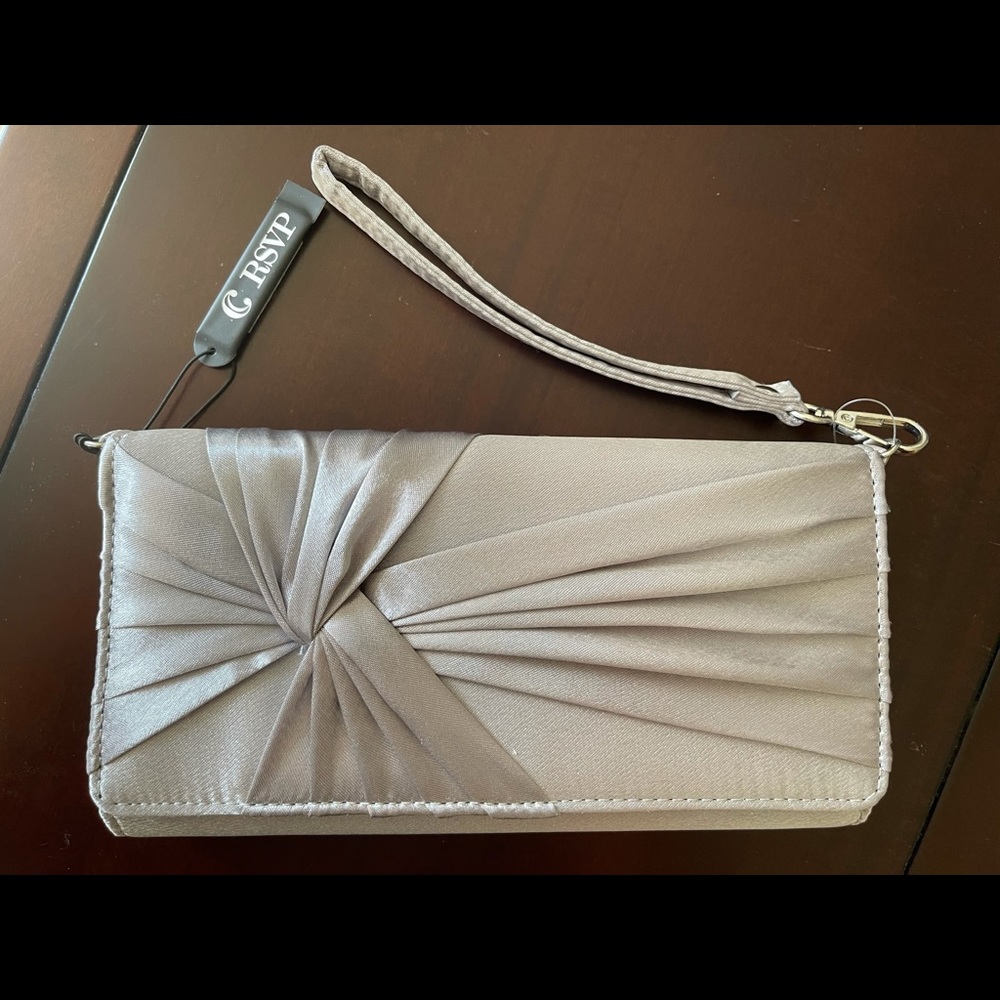 Silver Clutch / Shoulder Purse / Wristle